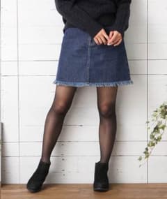 LOWRYSFARM フリンジデニムミニスカートのサムネイル