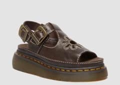 Dr. Martens 厚底サンダル ブラウン 花柄