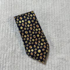 CELINE necktie with logo and billiards print, vintage, 100% silk