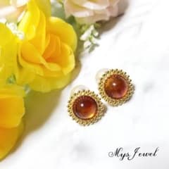 *＊antique＊*Gold circle×Pearl…brownのサムネイル