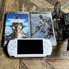 PSP 본체 진주 화이트 소프트 소드 아트 온라인 킹덤 하트