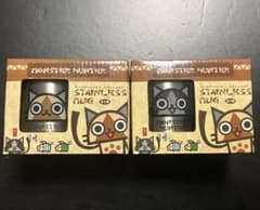 モンスターハンター ステンレスマグカップ 2種セット　アイルー　メラルーのサムネイル
