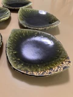 織部焼 和菓子皿５枚セットのサムネイル
