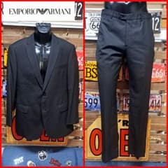 EMPORIO ARMANI 二つボタン 背抜き Mライン セットアップスーツ - メルカリ