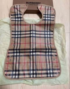 BURBERRY バーバリー チェックお食事エプロン スタイ 現行タグ - メルカリ