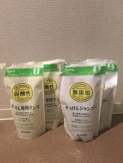 ミヨシ 無添加 せっけんシャンプー／専用リンス シャンプー 詰替用 ３００ｍｌのサムネイル