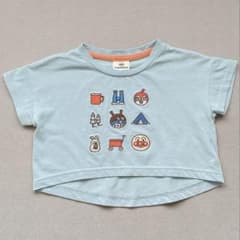アンパンマン刺繍 半袖Tシャツ ライトブルーのサムネイル