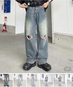 nugu  ダメージウォッシングデニムパンツのサムネイル