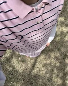 Polo by Ralph Lauren ボーダー ポロシャツ　薄ピンクのサムネイル