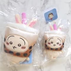 치이카와 해외 대만 야시장 토끼 타피오카 봉제인형 마스코트 2점 세트