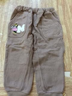 Minnie Mouse embroidered brown pants