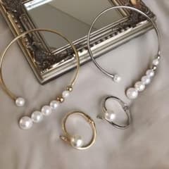 Big pearl choker & bangle フォーマル　バングルのサムネイル