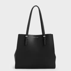 就活・入学式にも】Charles & Keith トートバッグ 黒 - メルカリ