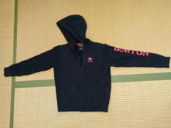 BURTON フルジップパーカー S 黒のサムネイル