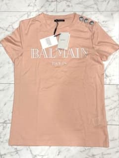 新品　BALMAIN ピンク Tシャツ XS ボタン付きのサムネイル