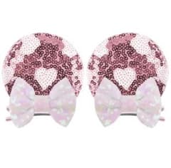 美品　ミニー　ヘアピン　カチューシャ　ディズニー　ピンク スパンコール　耳 ピンのサムネイル