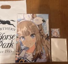 ウマ娘 アーモンドアイ 公式応援タオル&缶バッジ&購入特典 未開封