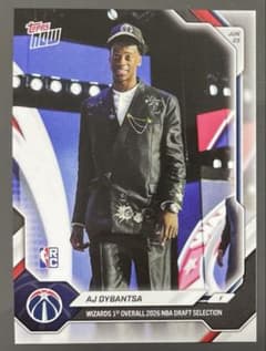Topps AJ Dybantsa NBA 루키 RC 위저즈