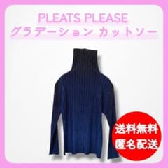 PLEATS PLEASE グラデーション タートルネック カットソー - メルカリ