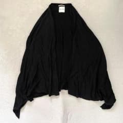 ソウソウ カーディガン ブラック フリー ドレープ ゆったり オフィス シンプル