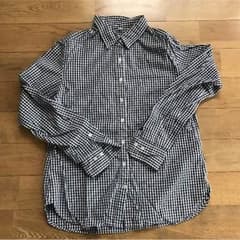 ギンガムチェックシャツ ((ネイビー)) 無印良品のサムネイル