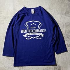 海外古着SP M.WホッケーMexico製ゲームシャツ青S