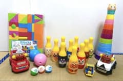 Anpanman toy set Bowling, fire engine, police car, stacking cup blocks, etc.