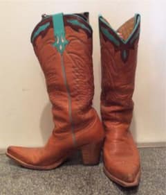 【SENDRA】  ウエスタンブーツ ターコイズブルーのサムネイル