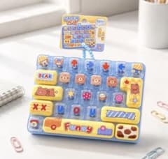 キーボード風 プッシュポップ キーホルダー くまのサムネイル
