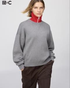 UNIQLO スムースコットンクルーネックセーターSのサムネイル