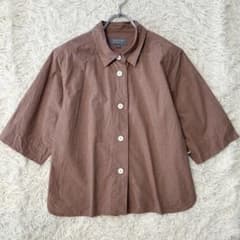 ✨美品✨ マーガレットハウエル 25年 メランジ コットン ポプリン 半袖シャツ ✨美品✨ マーガレットハウエル 25年 メランジ コットン ポプリン 半袖