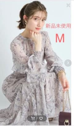 【アプワイザーリッシェ】ニュアンスフラワープリントワンピースのサムネイル