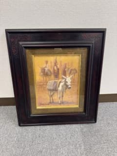 真作 油彩 松尾洋明 『ロバ ネゲブの水場』 F3 2104-9 - メルカリ