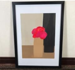 ベルナール・カトラン  フレーム付絵画「赤い花束」のサムネイル