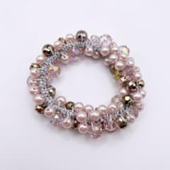 【新品】パールとビーズのヘアゴム ヘアアクセサリーのサムネイル