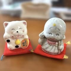 ♡にっこりほっこり♡しちゃう！ しあわせ♡招き猫ちゃん&お地蔵さん