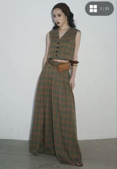 ANDREA&Co. チェック柄 ベスト&プリーツスカートセットアップ m80929556587_1.jpg?1748034333