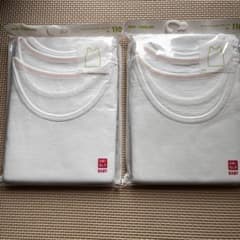 ユニクロ　コットンメッシュタンクトップ　110のサムネイル