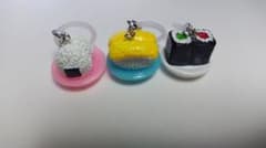 寿司 おにぎりミニチュアめじるしチャーム 3種セットのサムネイル