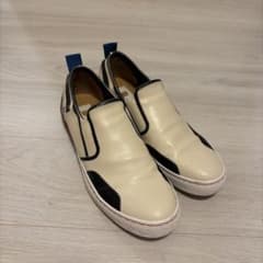DIESEL メンズ スリッポン ローファー ホワイト ブラックのサムネイル
