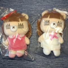 2種セット】コレサワ れ子ちゃんマスコットぬいぐるみ ピンク ホワイト
