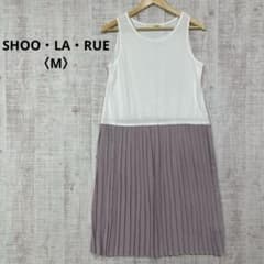 SHOO・LA・RUE ノースリーブ ドッキング プリーツ ワンピース Mのサムネイル