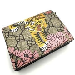 未使用級】GUCCI グッチ ベンガル タイガー 折り財布 GGスプリーム 