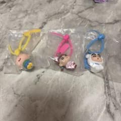 Crayon Shin-chan Mini Figure Strap 3-Piece Set
