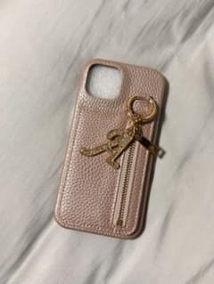 iPhone15ケース カード収納付き ピンクゴールド イニシャルAのサムネイル