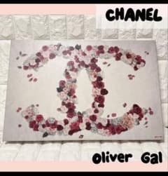 Oliver Gal オリバーガル CHANEL ロゴ花のキャンパスアート 絵画