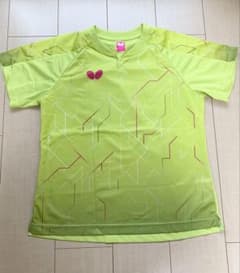 【美品】バタフライ バトレイシャツ レディースL卓球ユニフォーム ライムJTTAのサムネイル