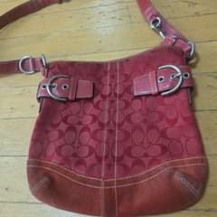 COACH シグネチャー ショルダーバッグ レッドのサムネイル