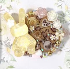 さとみん様　9.29 ライチョウ（セール品）レジンヘアゴム レジン ヘアゴム ハンドメイド デコ うさぎ 豹柄 ミルクチョコレート風