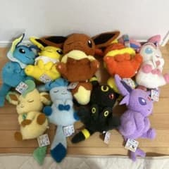 포켓몬 이브이 외 봉제인형 휴식 시간 선&문 부이 총 9개